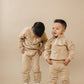 Organic Cotton Quarter-Zip Set - Tan