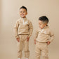 Organic Cotton Quarter-Zip Set - Tan