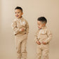 Organic Cotton Quarter-Zip Set - Tan