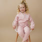 Blank Organic Cotton Quarter-Zip Set - Pink