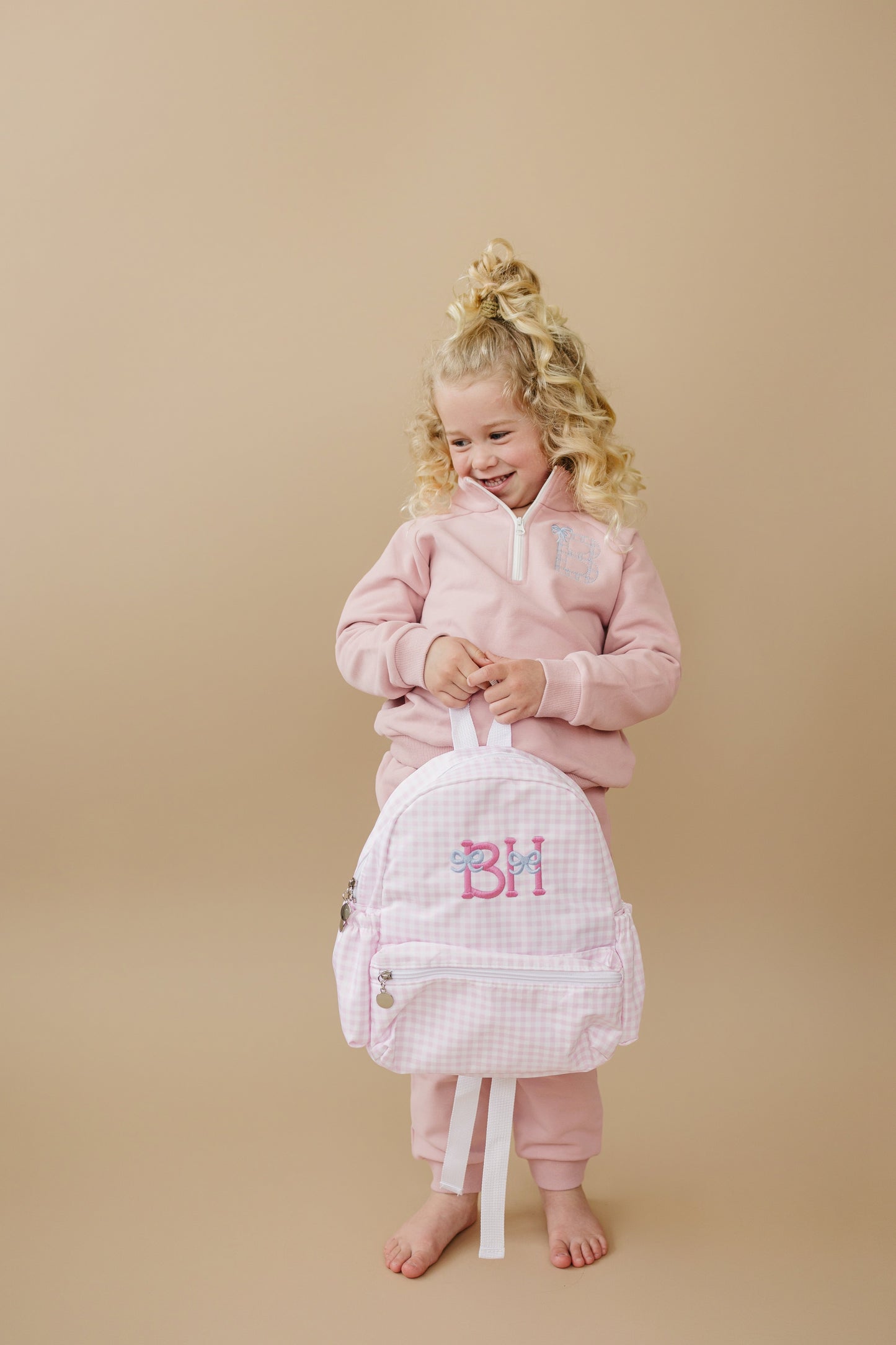 Toddler Backpack - Gingham or Floral Print