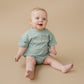 Organic Cotton Colorblock T-Shirt Romper - Teal
