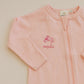 Blank Organic Cotton Zippy Romper - Pink