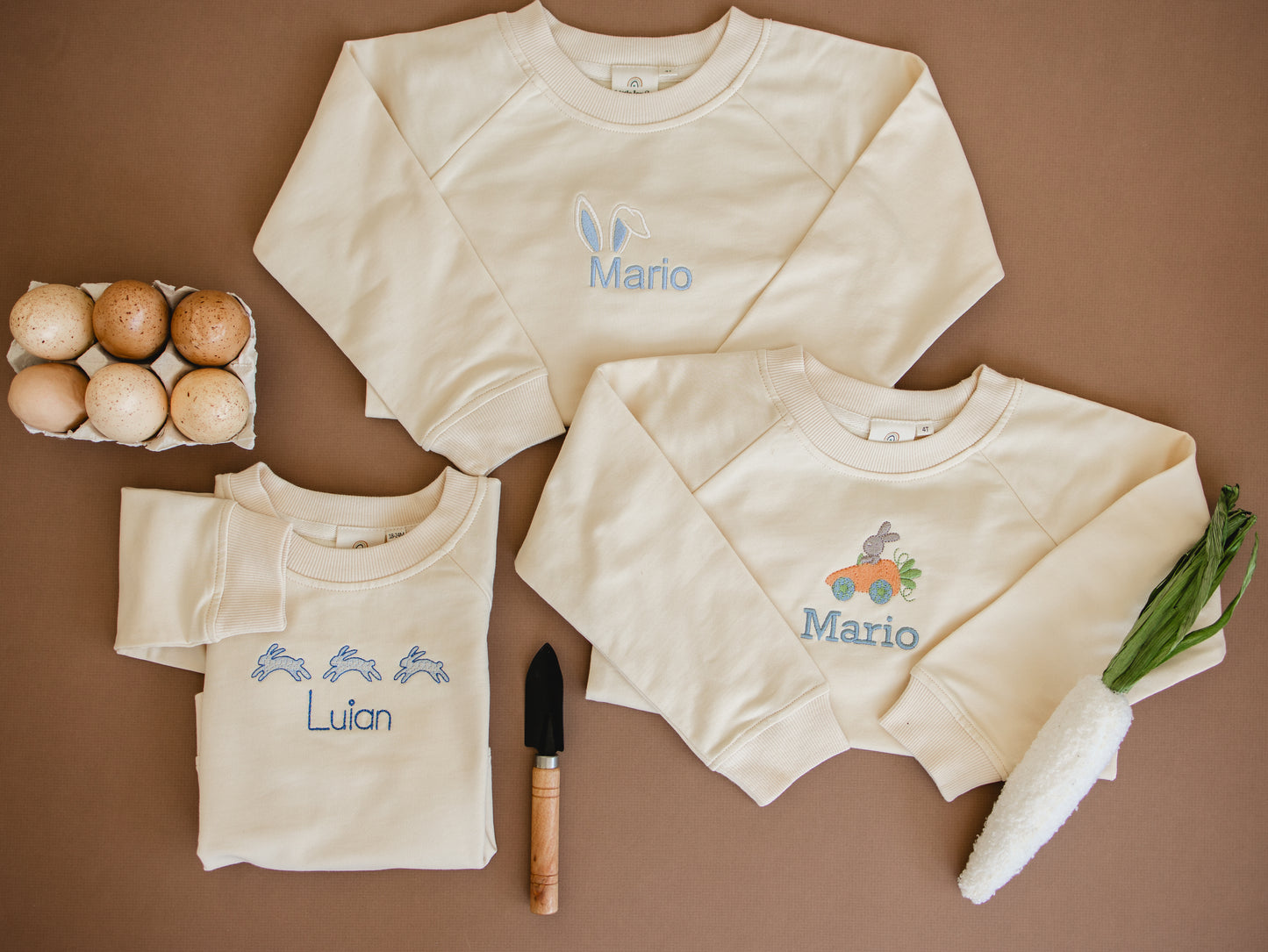 Organic Cotton Crewneck Sweatshirt - Cream