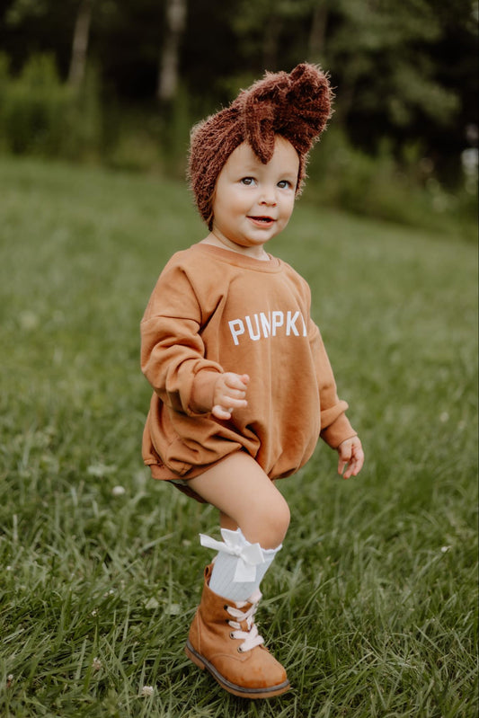 Crewneck Sweatshirt or Sweatshirt Romper - Burnt Orange