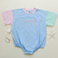 Colorblock T-Shirt Romper - Blue Pastel