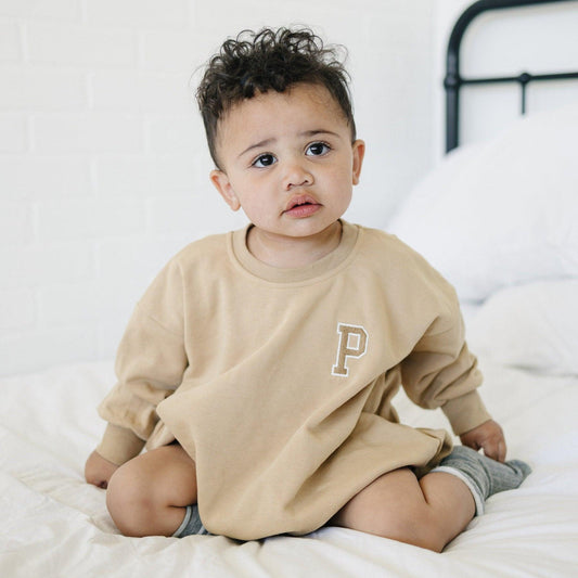 Sweatshirt Romper - Camel