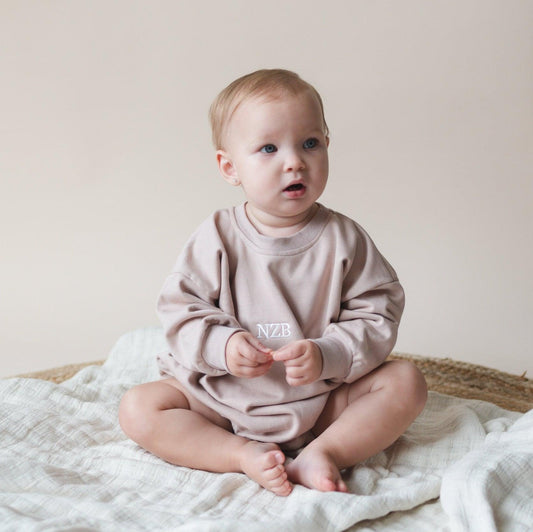 Crewneck, Hoodie or Sweatshirt Romper - Mauve