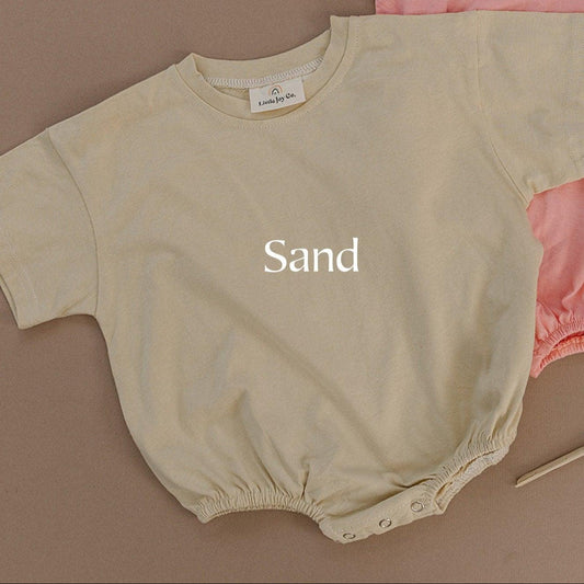 Custom Embroidered T - Shirt Romper - more colors - Little Joy Co.