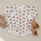 GAMEDAY PRESALE Football Print Bamboo Sweatshirt Bubble Romper *Early August