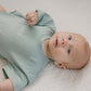 Organic Cotton Colorblock T-Shirt Romper - Teal