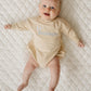 Organic Cotton Sweatshirt Bubble Romper - Sage or Cream