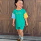 Organic Cotton Colorblock Tee and Shorts Set