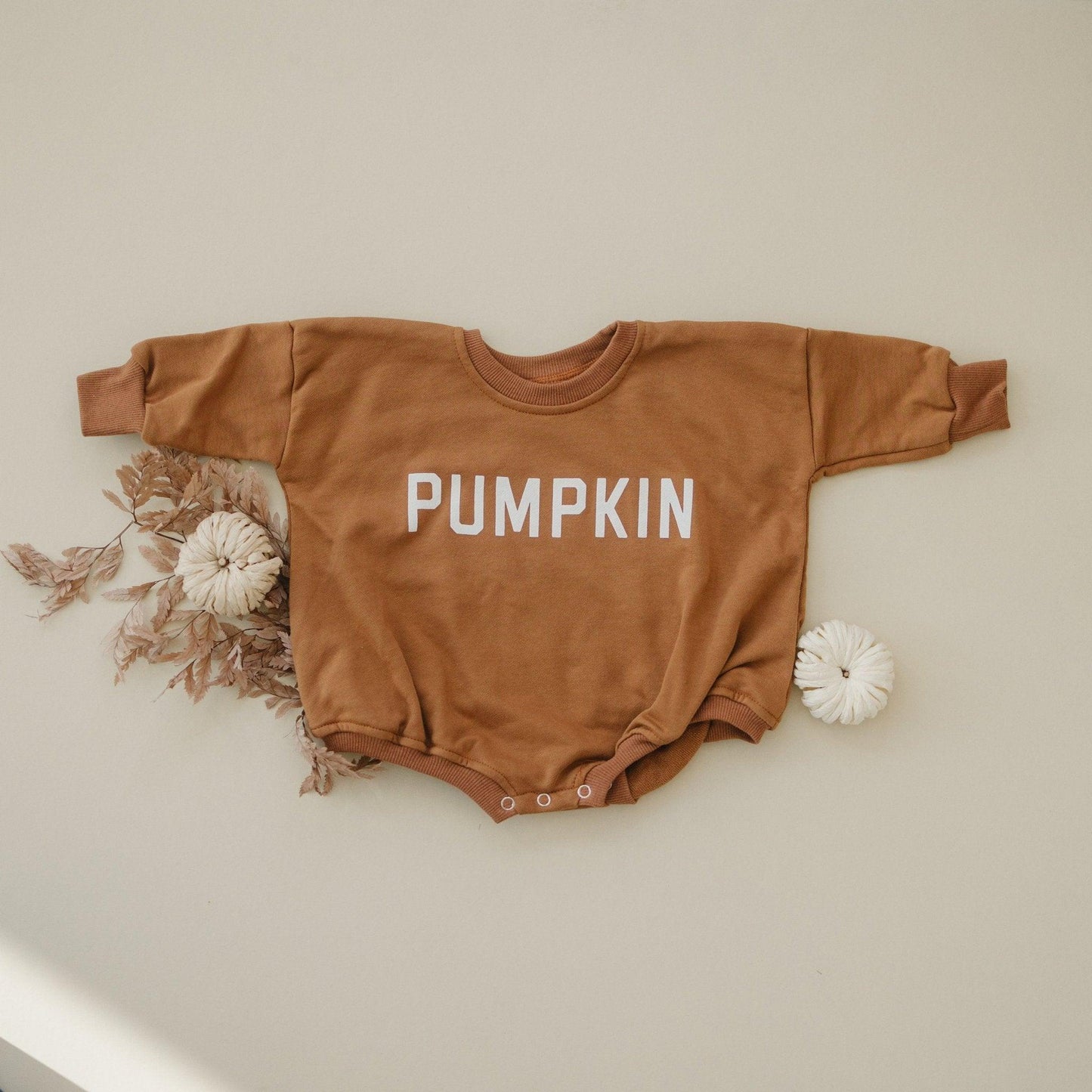 Crewneck Sweatshirt or Sweatshirt Romper - Burnt Orange