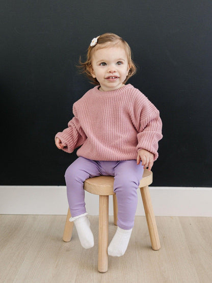 Pink & Purple Colorblock Crewneck Sweatshirt w/Optional Pants